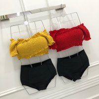 [기획/당일배송] 미스키니 오프숄더 스모크 와이어 비키니 2color