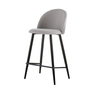 피카소 바닐라바텐 가죽 홈바의자 주방 높은식탁의자 그레이 미들 65cm