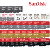 샌디스크 MicroSD카드 Ulta / Extreme / Extreme Pro / 블랙박스용 / 보급형 마이크로 SD카드 모음전