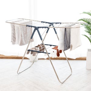 비노 스테인레스 빨래건조대 후크형 2단 M