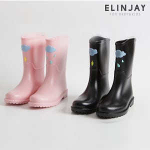 주니어 초등학생 여성 성인 장마 미들 롱 앵클 레인부츠 장화