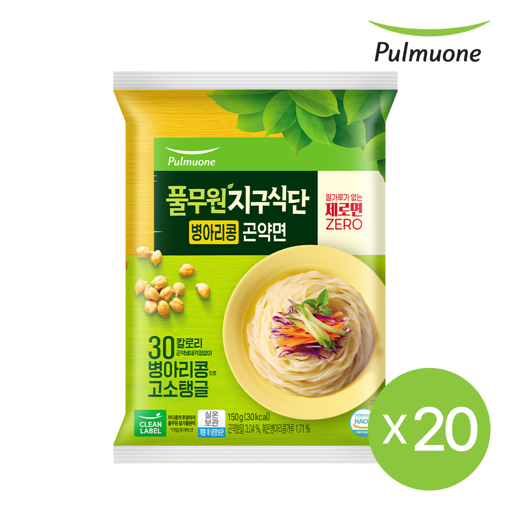 <b>풀무원</b> 지구식단 밀가루제로 병아리콩 곤약면 150g 20봉