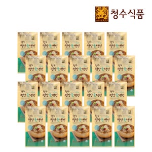 청수 평양 물냉면 360G 20개 40인분 육수 포함 대용량 냉면 사리 재료 밀키트