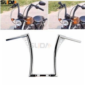 할리 데이비슨 XL883 아이언883 XL1200 X48 X72 만세 높은 업 핸들바 블랙