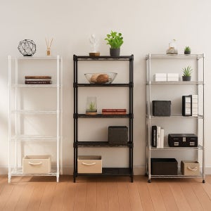 이지라이프 이동식 메탈랙 틈새 철제 선반 수납장 진열대 450 미니 5단