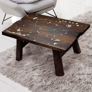 원목 자개나비 사각찻상D 자개상 나전칠기 찻상