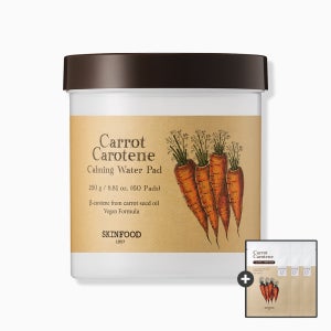 [스킨푸드/캐롯 마스크 3매 증정] 캐롯 카로틴 카밍 워터 토너 수분 진정 패드 60매_1위 당근패드/수분진정패드/팩토/닦토