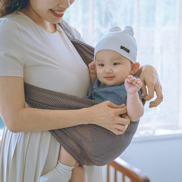 KIDSwalk 키즈웍 키즈웍 신생아 슬링 아기띠 아기 슬링띠 휴대용 자장가 사계절 눈맞춤