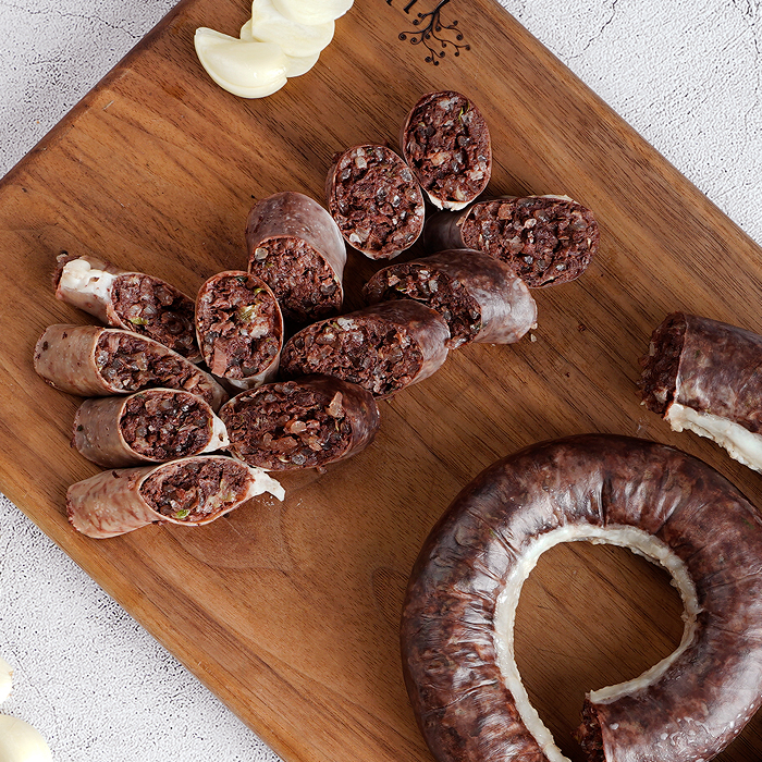 뽕의도리 쫀득 찰순대 영양가득 뽕잎 전통순대 피 순대 야채 고기 500g