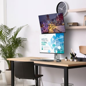 카멜마운트 UMSV 듀얼 상하 모니터 받침대 스탠드 거치대