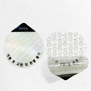 투명OPEN비점착홀로그램VOID잔류원형25mm