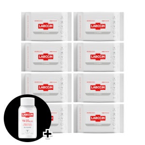 [본사배송] 랩신 휴대용 손소독티슈 20매X8개+새니타이저 겔 60ml