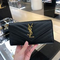 생로랑 YSL 모노그램 퀄티드 장지갑