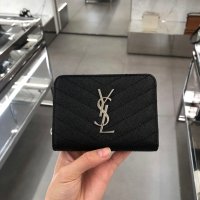 생로랑 YSL 모노그램 지퍼 반지갑