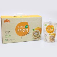 국내산 유기농 하루한번 유자생각 - 유자즙 120mlx30포 (파우치) 유자청 유자주스