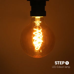 필라멘트 / LED 회오리 에디슨 전구 G95 4W골드(E26)