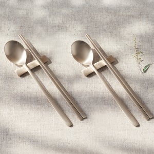 [거창유기] 수공예 방짜유기 궁중수저세트 2인 각인 놋수저 젓가락 집들이 혼수예단 결혼선물