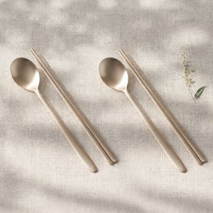 [흑백요리사2 출현] 거창유기 수공예 방짜유기 궁중수저세트 2인 각인 놋수저 젓가락 집들이 혼수예단 결혼선물