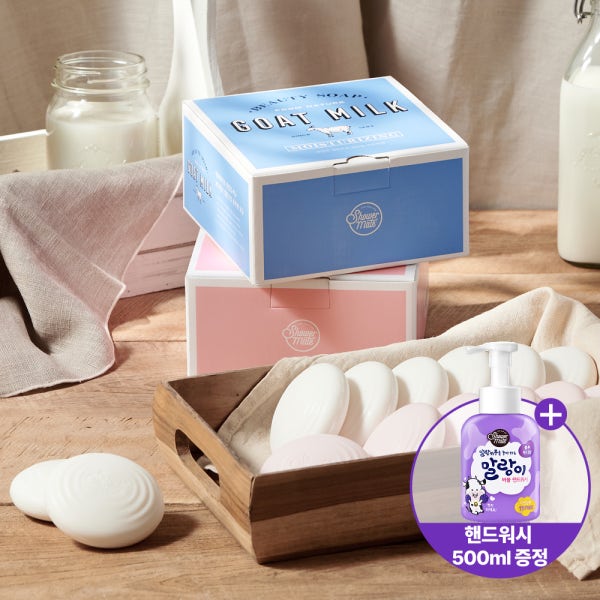 샤워메이트 산양유 비누 오리지날 90gX24개+핸드워시 500ML