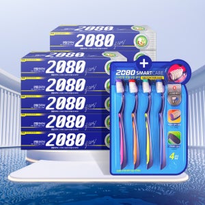 [본사배송] 2080 클래식 치약 170gX10입+스마트케어 칫솔 4입