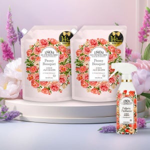 르샤트라 고농축 섬유유연제 1.6L파우치X2개 피오니 +섬유탈취제400ml용기