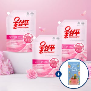 [슈퍼적립] 울샴푸 오리지널 중성세제 1.5L파우치X3개+르샤트라 쁘띠피치 유연제 300ml