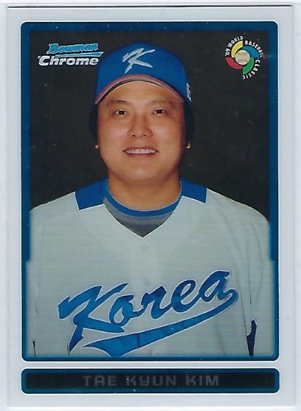 2009 WBC KOREA 김태균 국가대표 야구카드 한화 이글스 Bowman Chrome