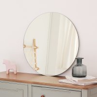 거울미인 원형 노프레임 화장대 안방 벽걸이거울