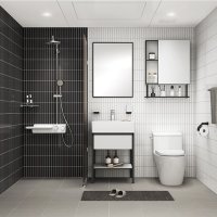 이누스 욕실 화장실 인테리어 리모델링 타일 어반그리드 300x300 200x600