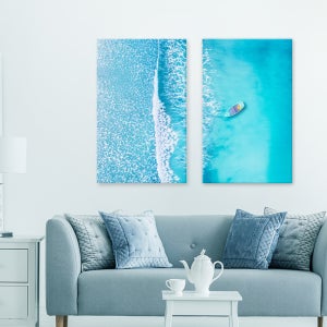바다그림 분할액자 풍경화 액자 시원한 여름 인테리어 해피웨이브 40x60cm 2개