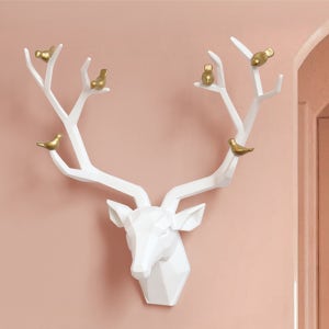 헌팅 트로피 고급 사슴머리 사슴뿔 장식 벽 인테리어 꾸미기 월데코 북유럽 소사이즈