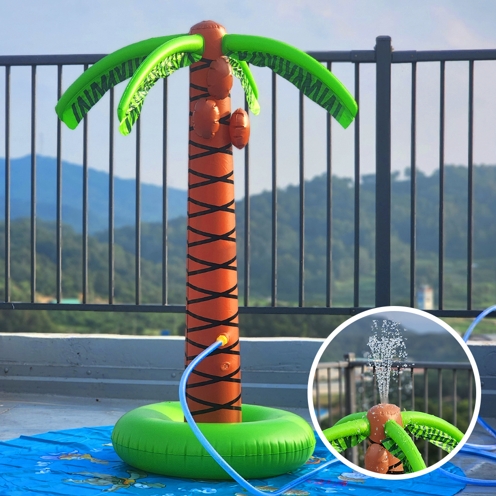 분수대 물놀이 분수매트 바닥 튜브형 수영장 휴대용 아기 풀장 고무