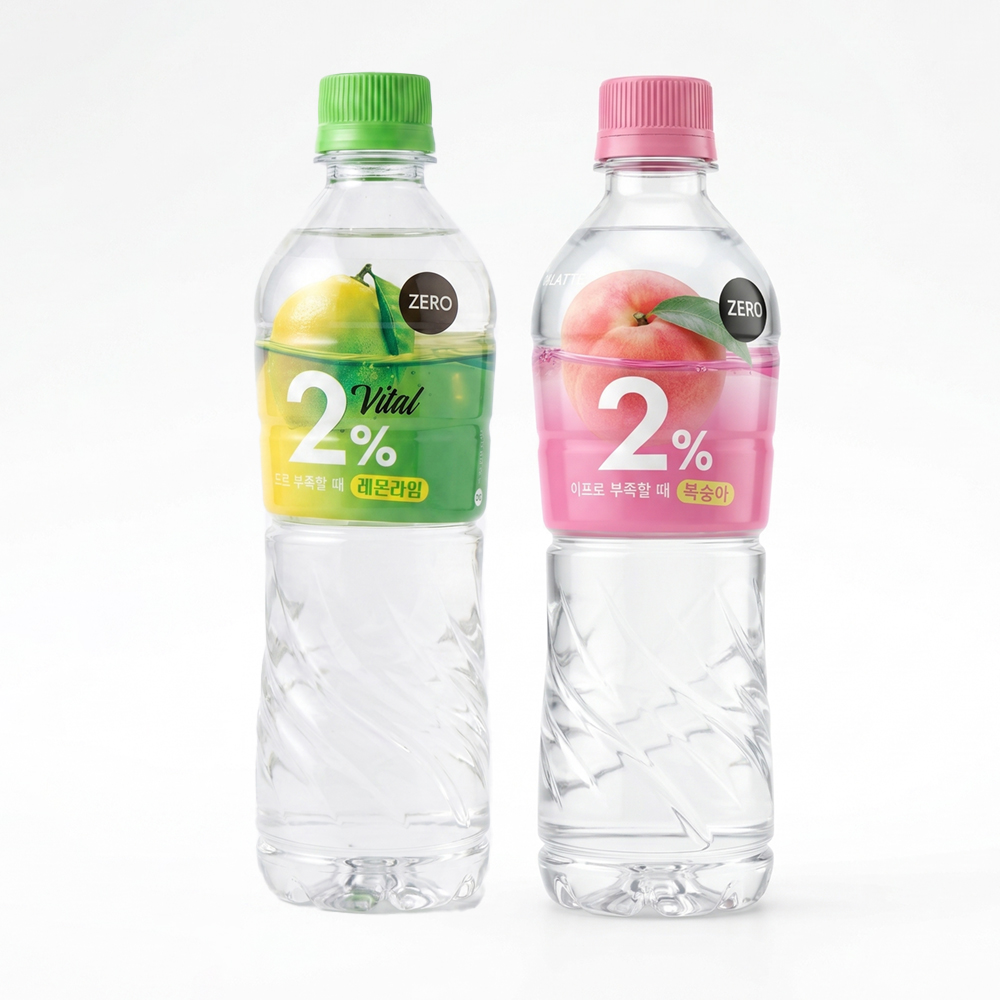 2% 부족할때 Zero 500ml, 24 units, Peach Lemon Lime