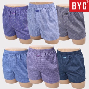 BYC 남성 트렁크 팬티 사각 박서 팬티세트 순면 80수 실크촉감 3매입