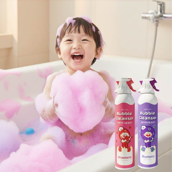 1+1 페르바도 목욕 촉감놀이 아토 버블클렌저 스트로베리 350ml + 블루베리 350ml