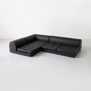 앰보 멀티 좌식소파 4인 1767 블랙브라운 0438.5460