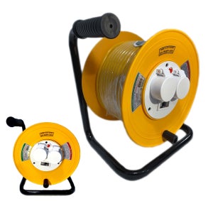 방우형 2구 릴 케이블 30m 전기 캠핑 작업 산업 연장선 전선릴 코드 220V