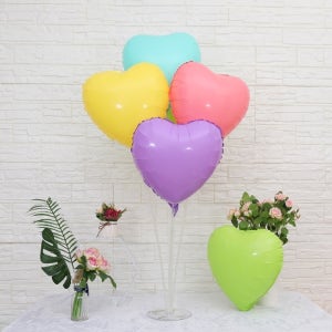 [피앤비유니티] 45cm 마카롱하트풍선 호일풍선 생일장식 생일파티용품 풍선