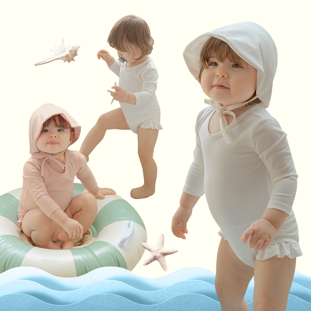 메르베 신생아 수영복 6개월 백일 돌 아기 수영복세트 베이비 래쉬가드 유아 스윔웨어