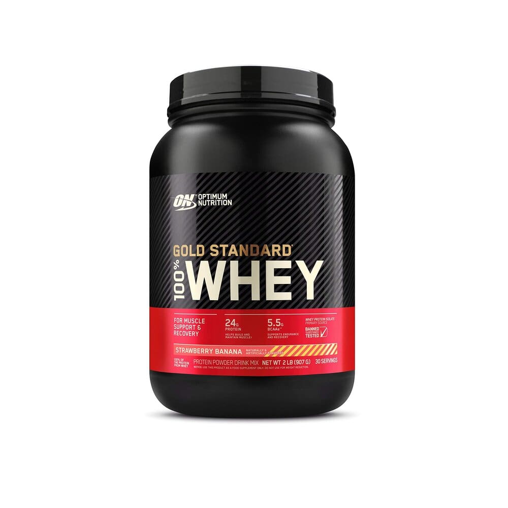 (미국직배) 옵티멈 웨이 단백질파우더 딸기<b>바나나</b> 907g Optimum Nutrition Gold Standard 100% Whey Protein Powder, Strawberry