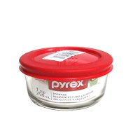 PYREX 파이렉스 미제 원형밀폐용기 미니 250ml 레드