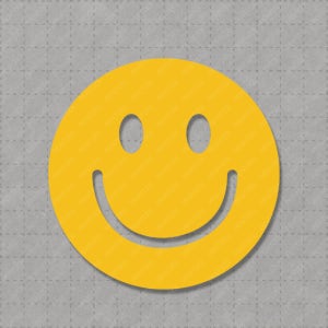 스마일 스티커 스크래치 흠집커버 노랑 15cm x 15cm