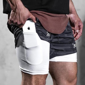 ECET 피트니스 농구 축구 운동 헬스 레깅스 일체형 반바지 짐웨어