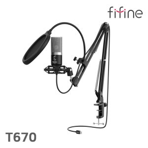 FIFINE T670 개인방송 유투브용 게임방송 배틀그라운드 USB 콘덴서 마이크 풀세트