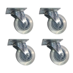 구르마 구루마 대차바퀴 카트바퀴 교체 인라인 캐스터 100mm(4인치) 무소음 회전 4EA