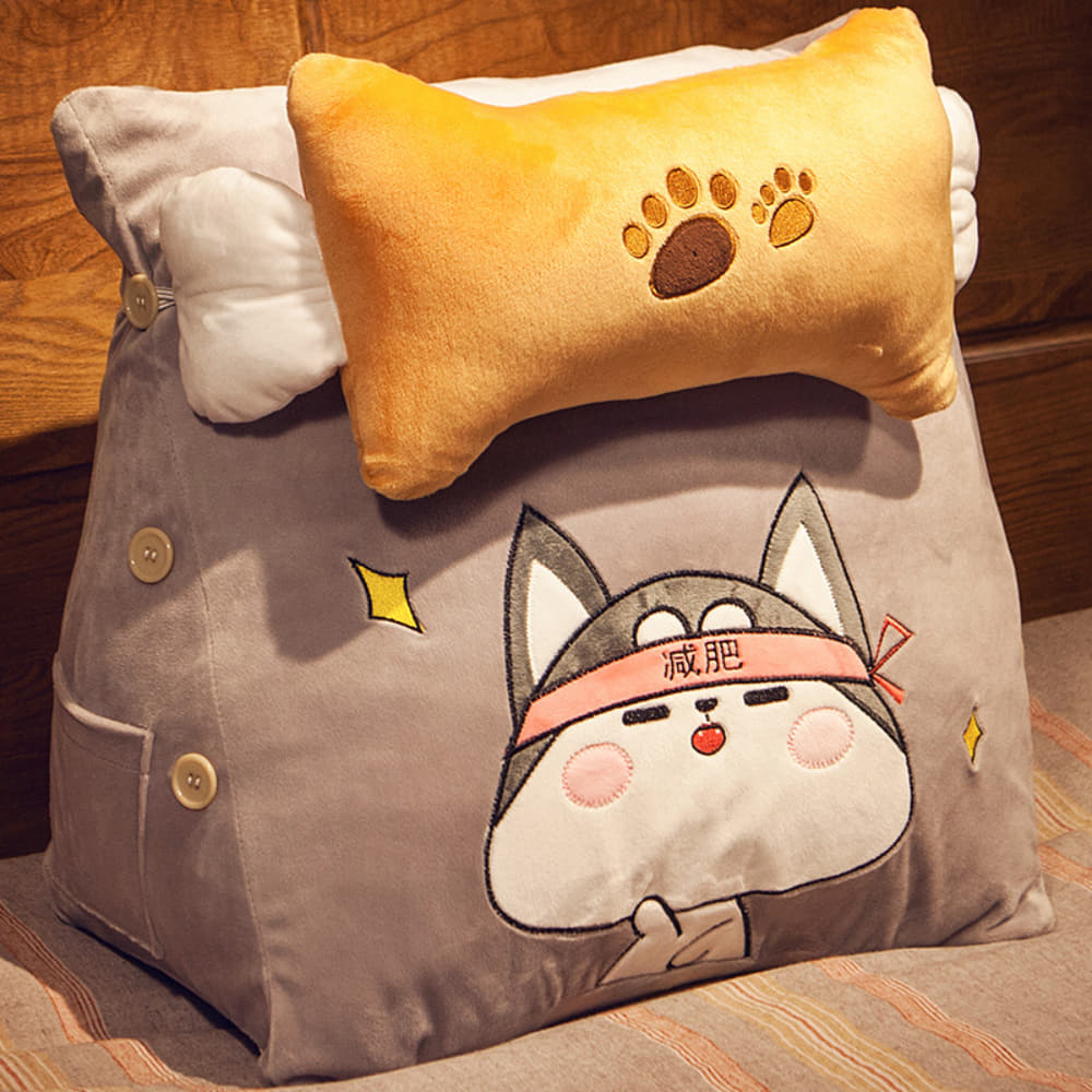 홈캉스 삼각 쿠션 침대 쇼파 등 다리 배게 집콕 필수템 살 뺀다 강아지