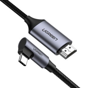 유그린 울트라 4K 90도 C타입 to HDMI V2.0 미러링 케이블 1.5m MM141