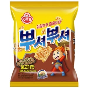 오뚜기 라면과자 뿌셔뿌셔 불고기맛
