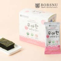 밥스누 우아한 USDA 유기농 어린이 무조미 김 10봉 아기 이유식 유아 아이 반찬