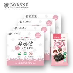 서울대 우아한 USDA 유기농 어린이 무조미 김 40봉 밥태기 아기 이유식 유아 아이 반찬